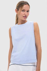Light Blue Performance Cotton Sasha Tank
